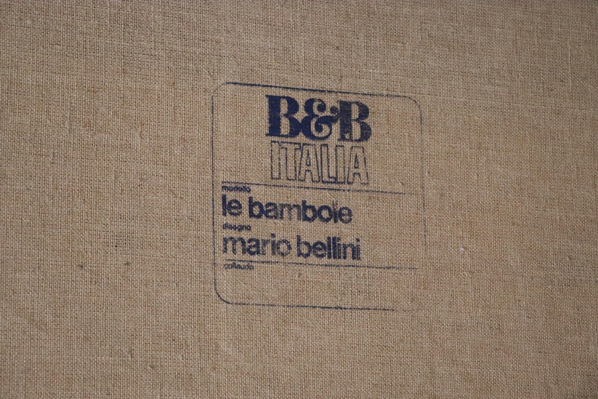 Lit Le bambole en velours vert Par Mario Bellini pour B&B Italia, 1970 en vente 10