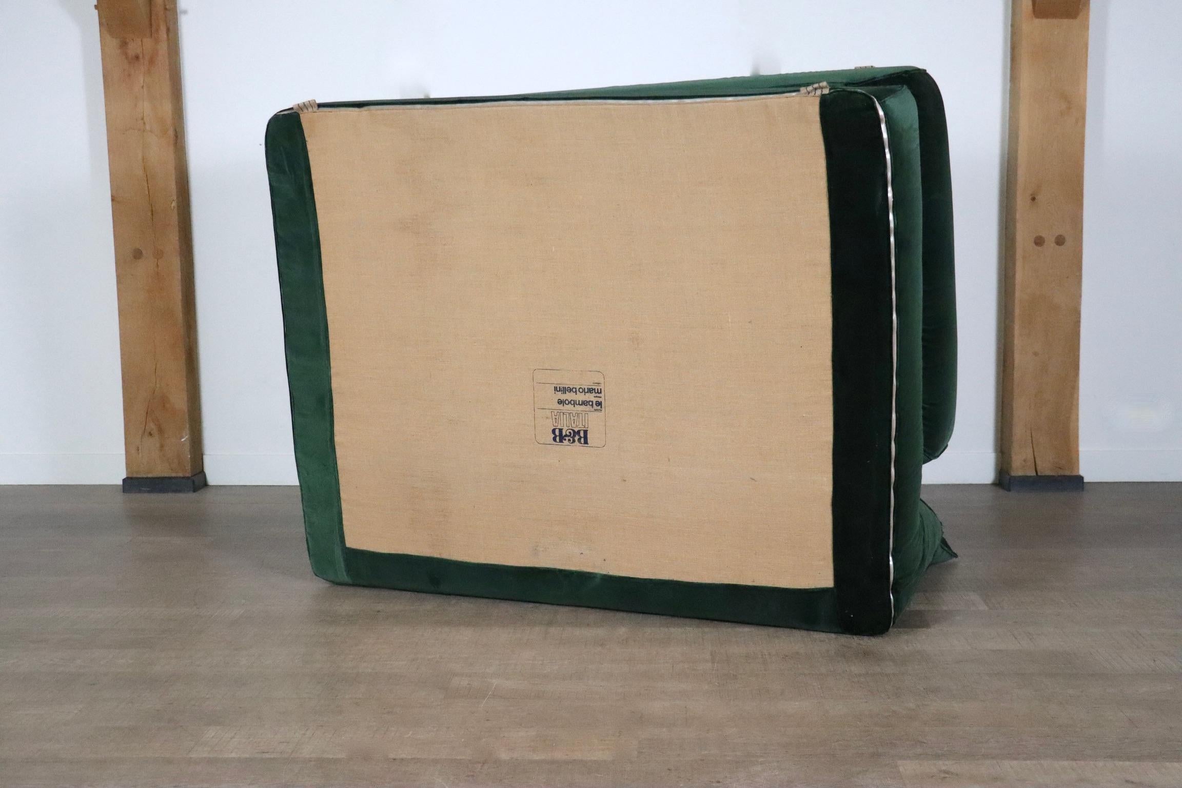 Le Bambole Bed In Velvet By Mario Bellini For B&B Italia, 1970s 8
