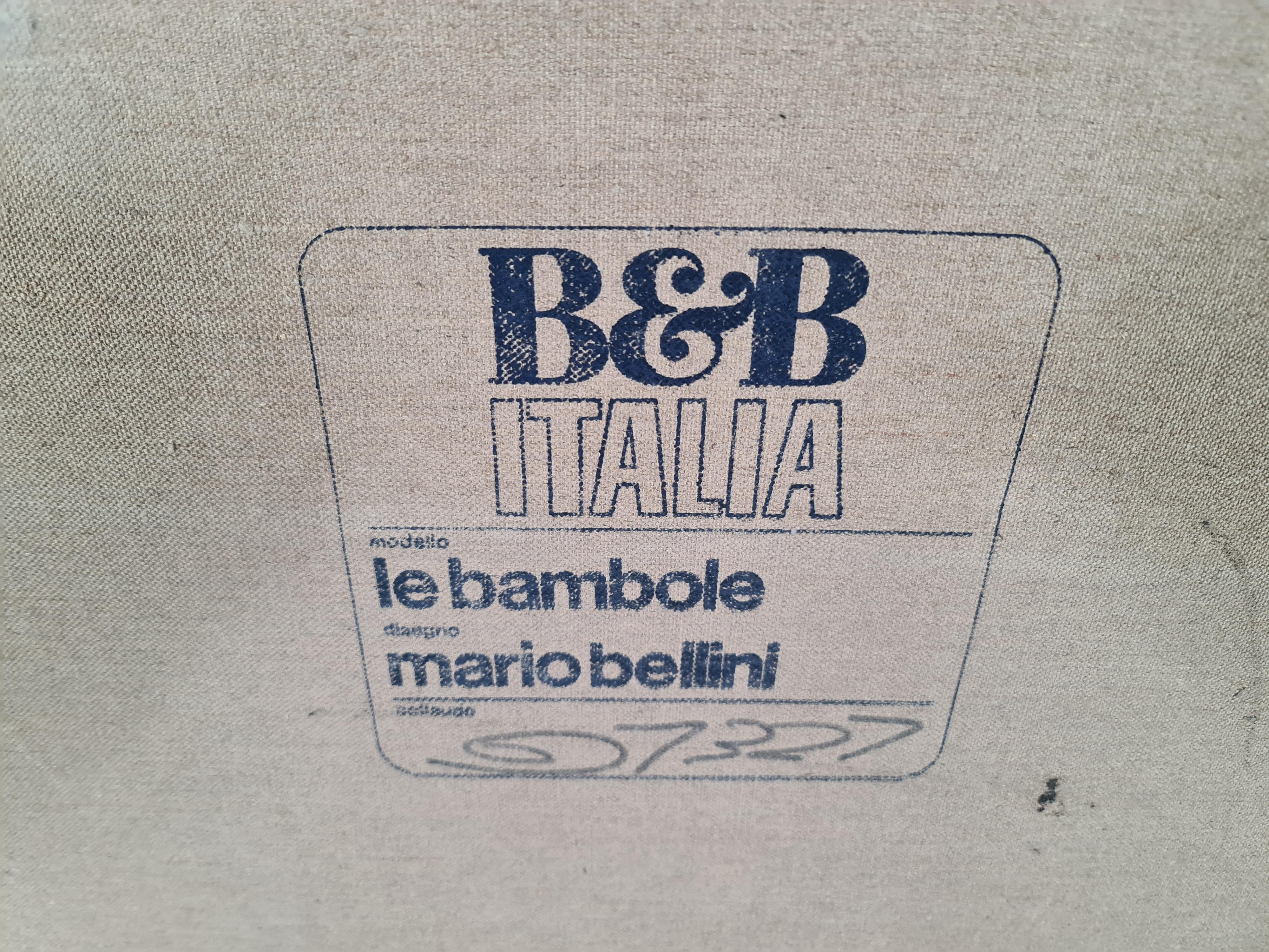 Late 20th Century Le Bambole Bouclé Sectional Sofa by Mario Bellni for B&B Italia, 1970s