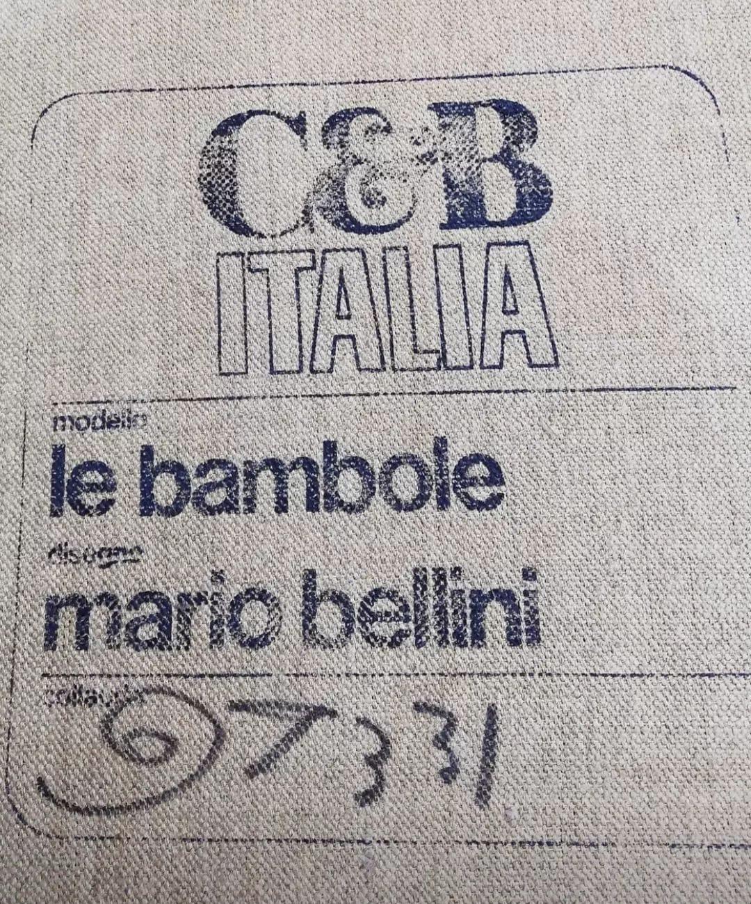 Le Bambole Chaise Longue Mario Bellini C&B, Italia, 1972 In Excellent Condition In Arezzo, Italy