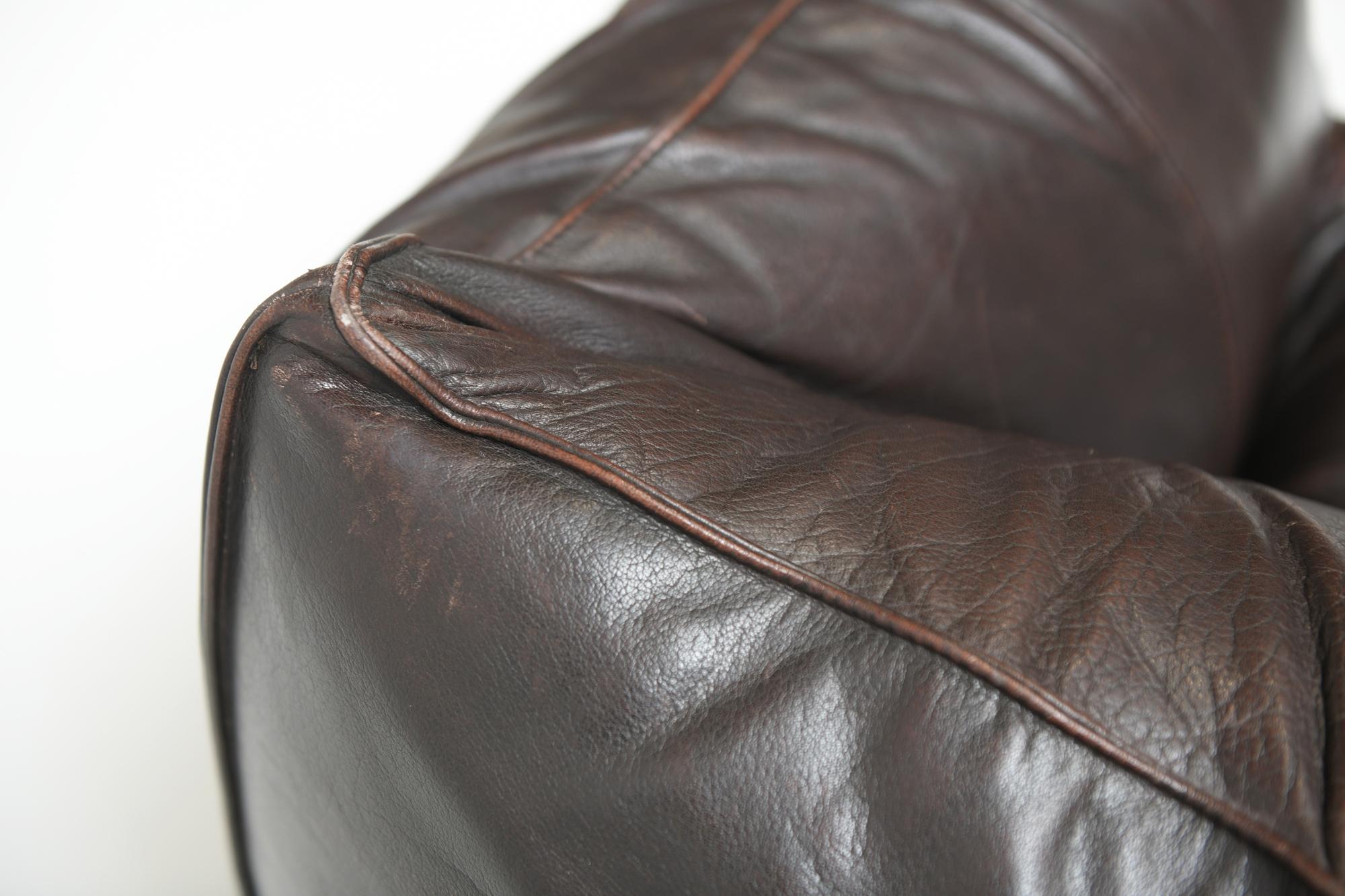 Le Bambole in Original Dark Brown Leather by Mario Bellini for B&B Italia 7