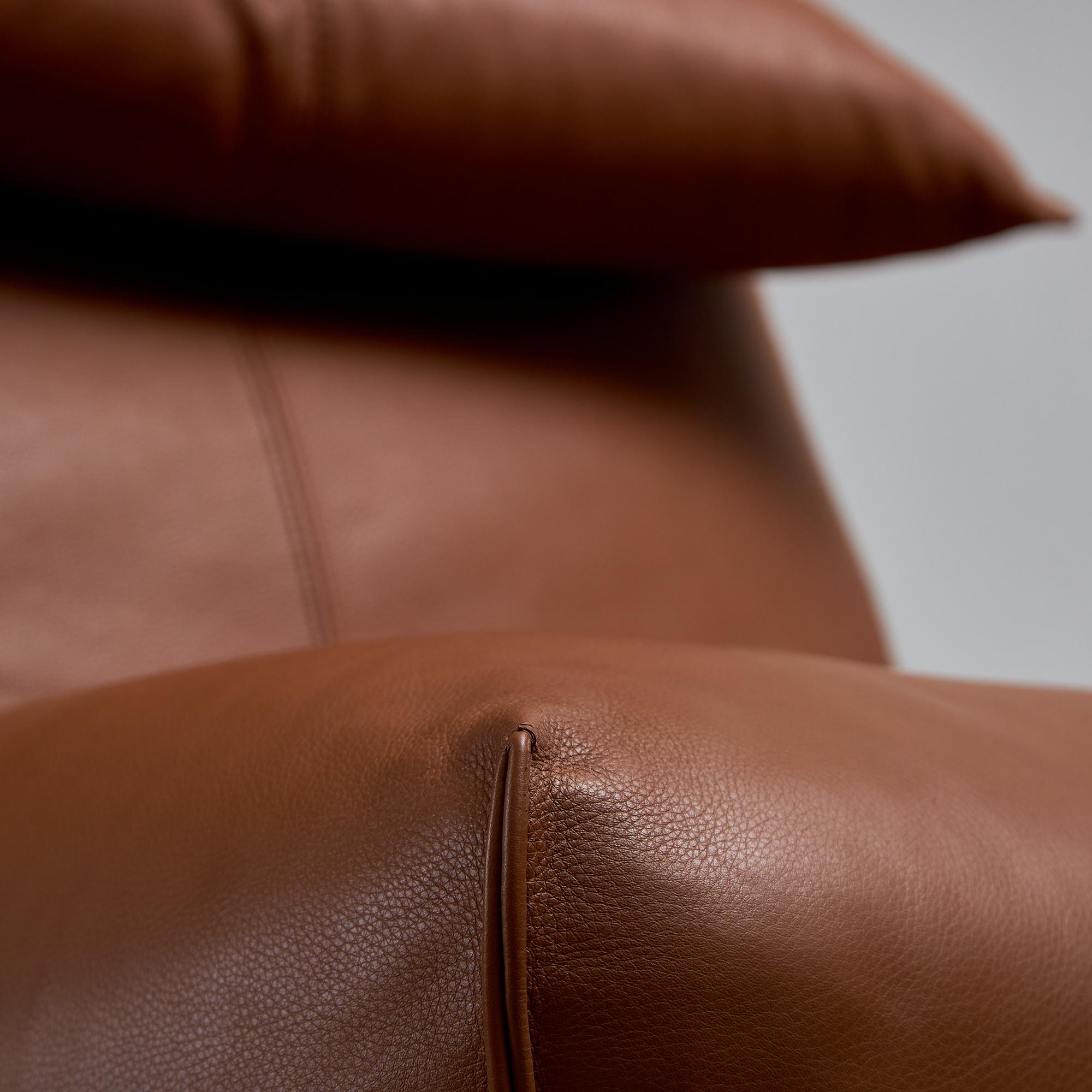 Cuir Fauteuil de salon et repose-pieds Le Bambole de Mario Bellini pour B&B Italia, 1972 en vente