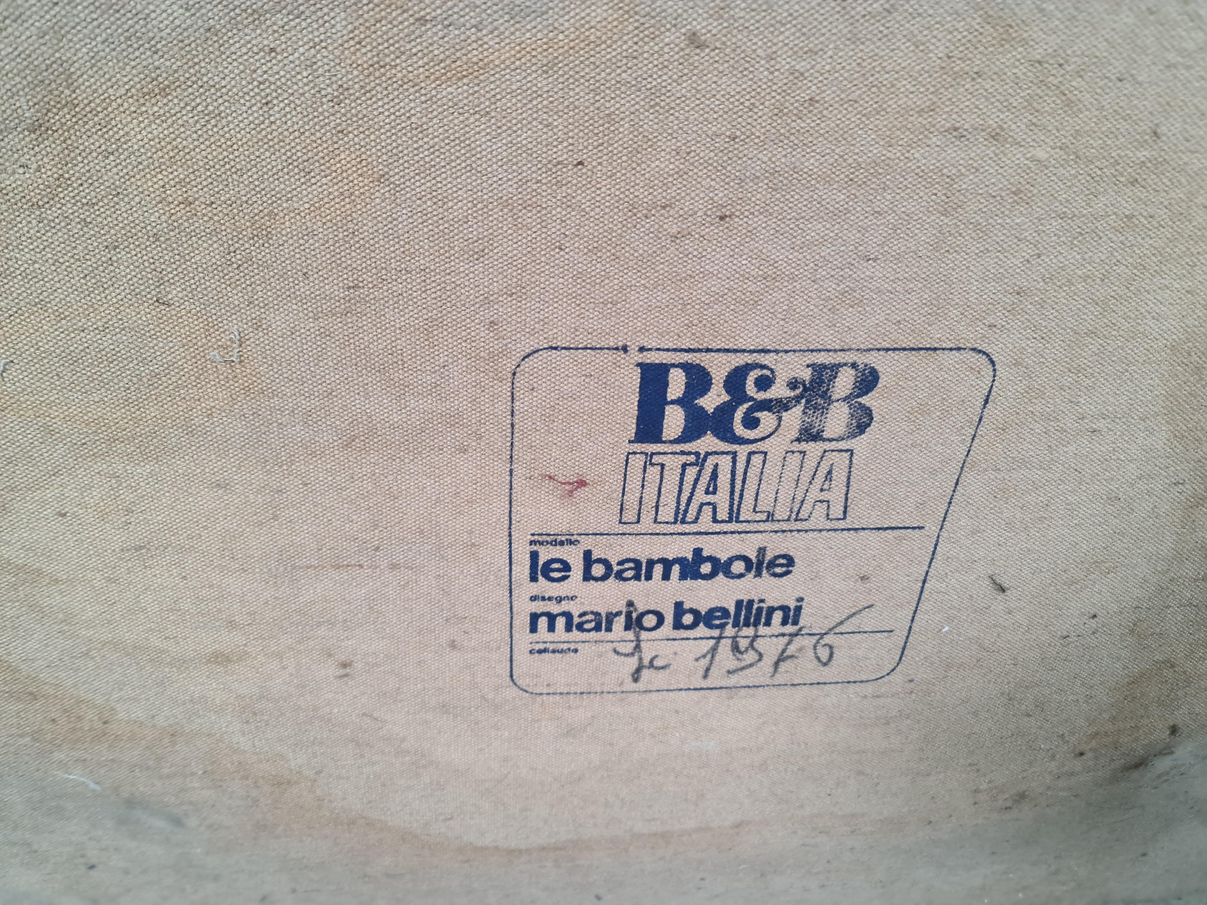 Le Bambole Lounge Chairs by Mario Bellini for B&B Italia, 1970s 1
