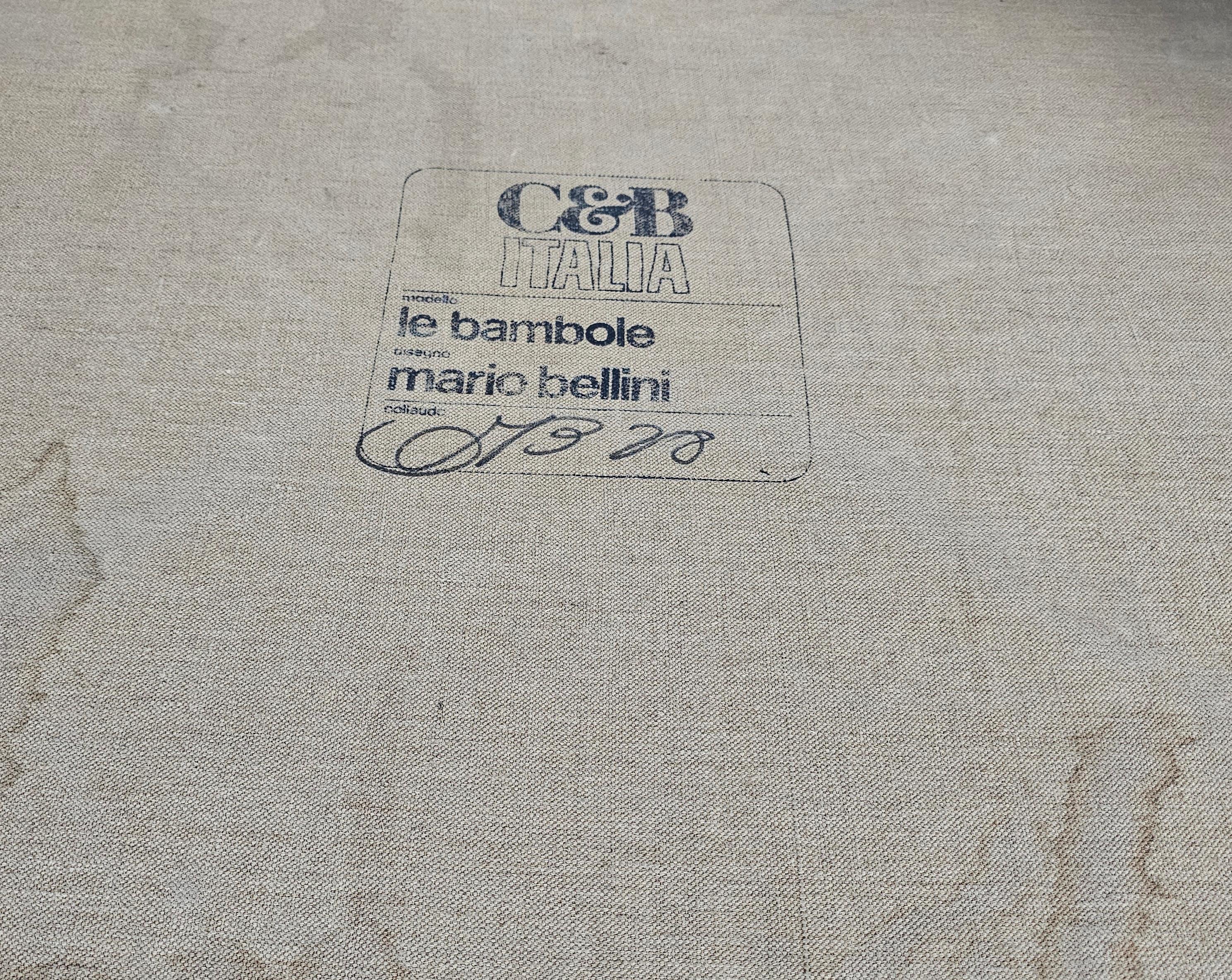 Le Bambole Lounge Chairs by Mario Bellini for C&B Italia, 1970s For Sale 1