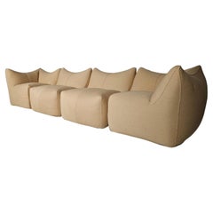 Le Bambole sand color Sectional Sofa by Mario Bellni for B&B Italia, 1970s