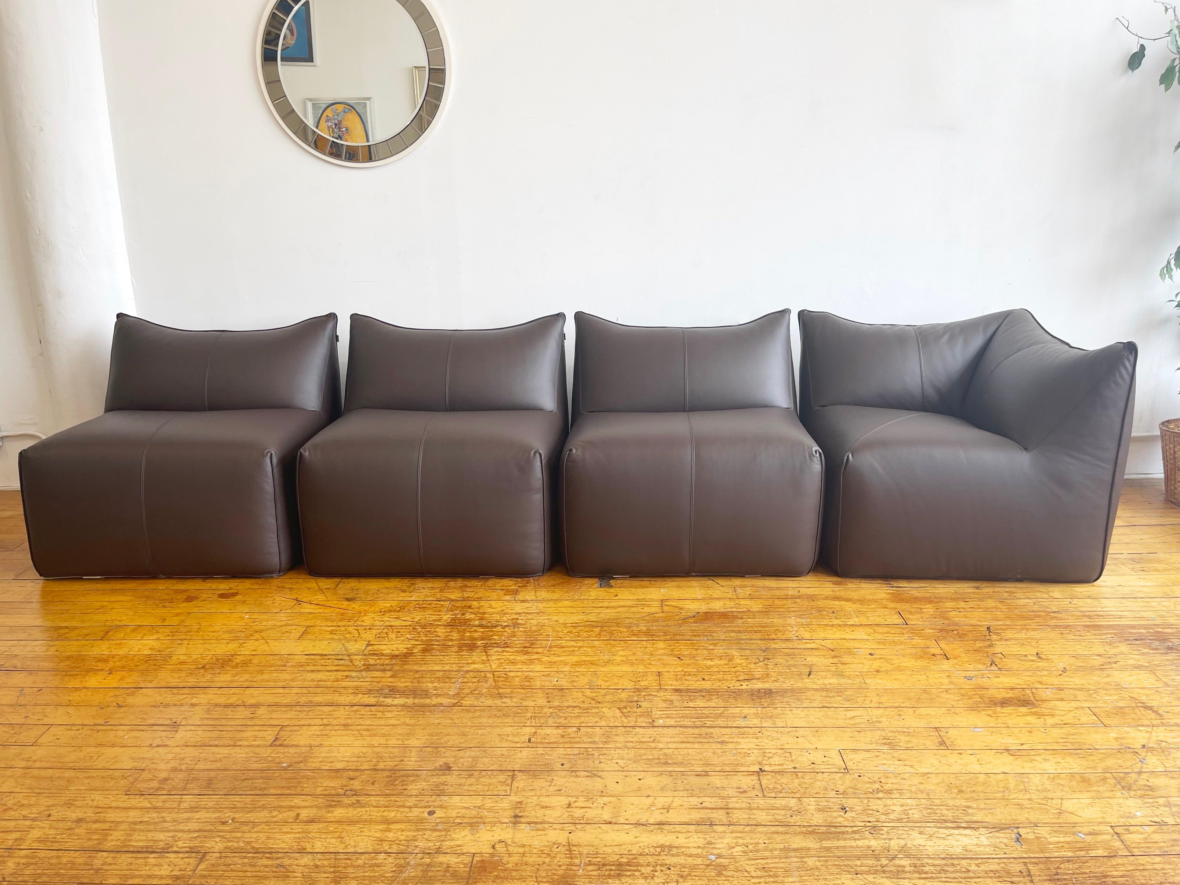 Mario Bellini Vintage Le Bambole Sofa, newly upholstered leather B&B Italia  10