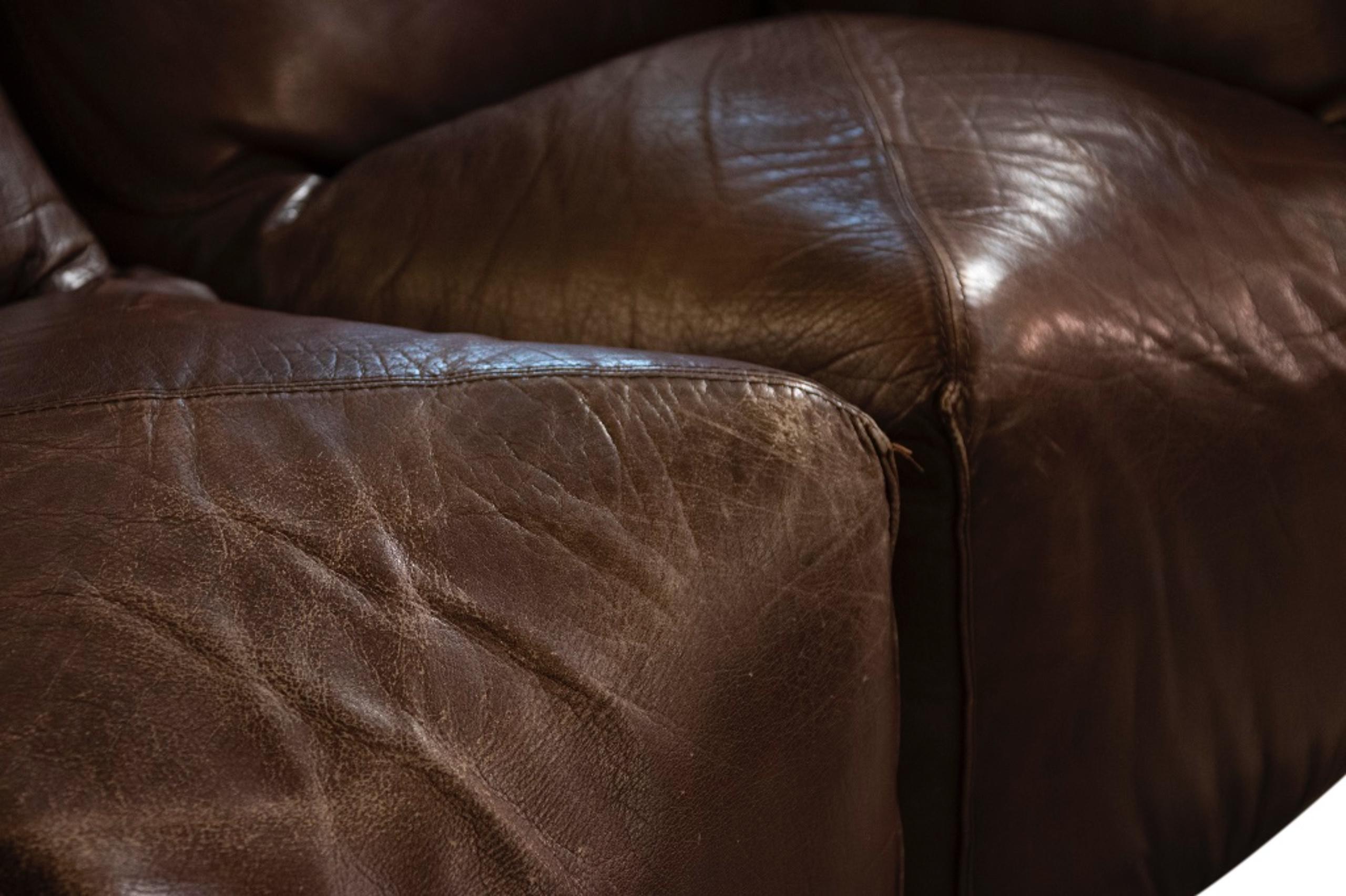 Leather Le Bambole Sofa by Mario Bellini, 1979