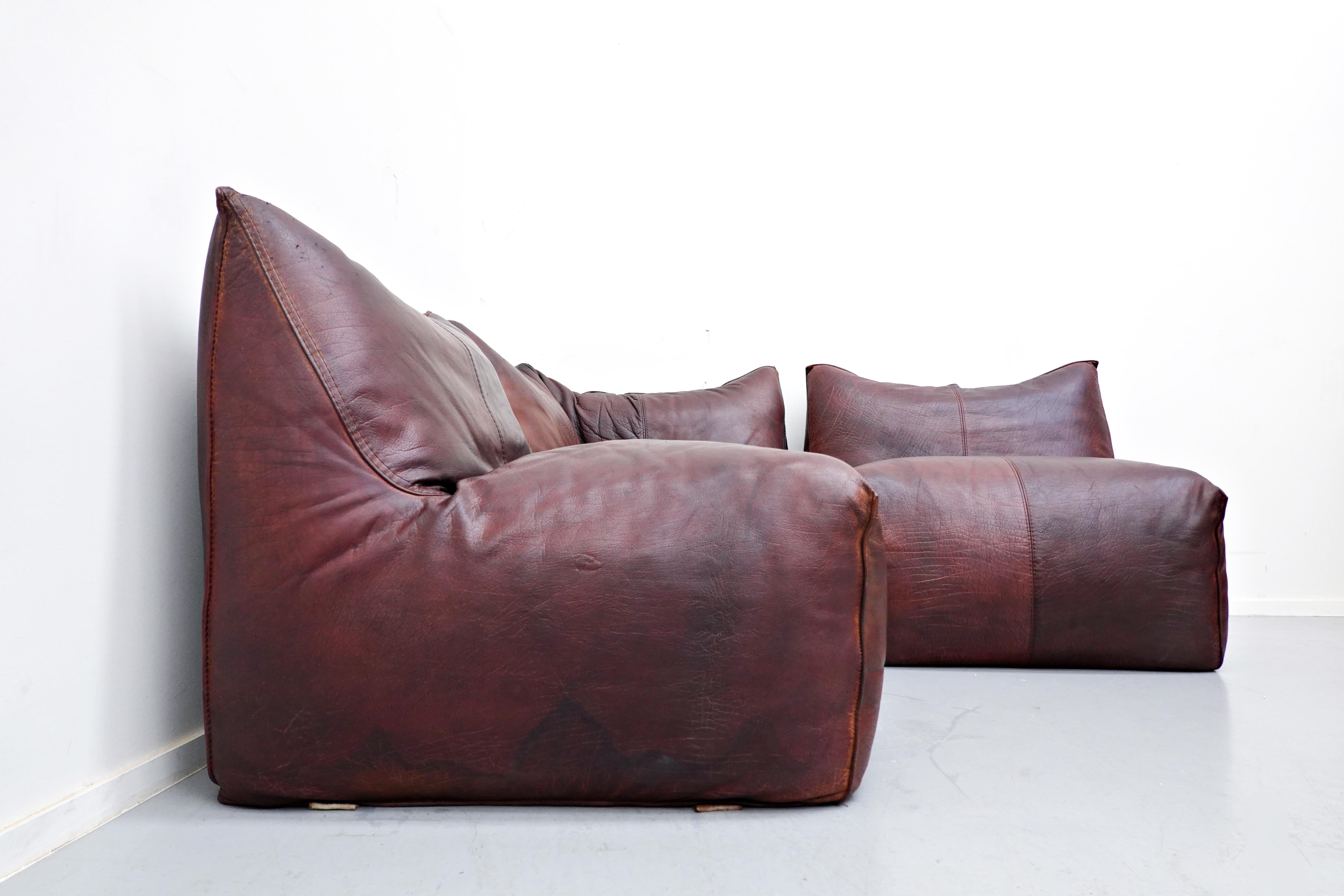 Le Bambole Leather Sofa by Mario Bellini for B&B Italia, 1970s 12