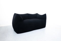 Le Bambole Sofa by Mario Bellini for B&B Italia, Black Bouclette Fabric, 1970s