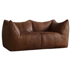 Le Bambole sofa in buffalo leather By Mario Bellini For B&B Italia, 1970s