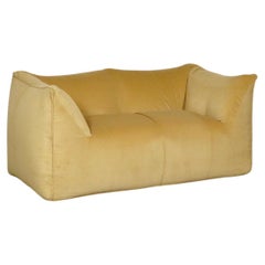 Le Bambole Sofa In Mustard Velvet By Mario Bellini For B&B Italia, 1970s
