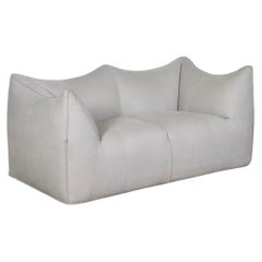 Vintage Le Bambole Sofa In Off White Linen By Mario Bellini For B&B Italia, 1970s