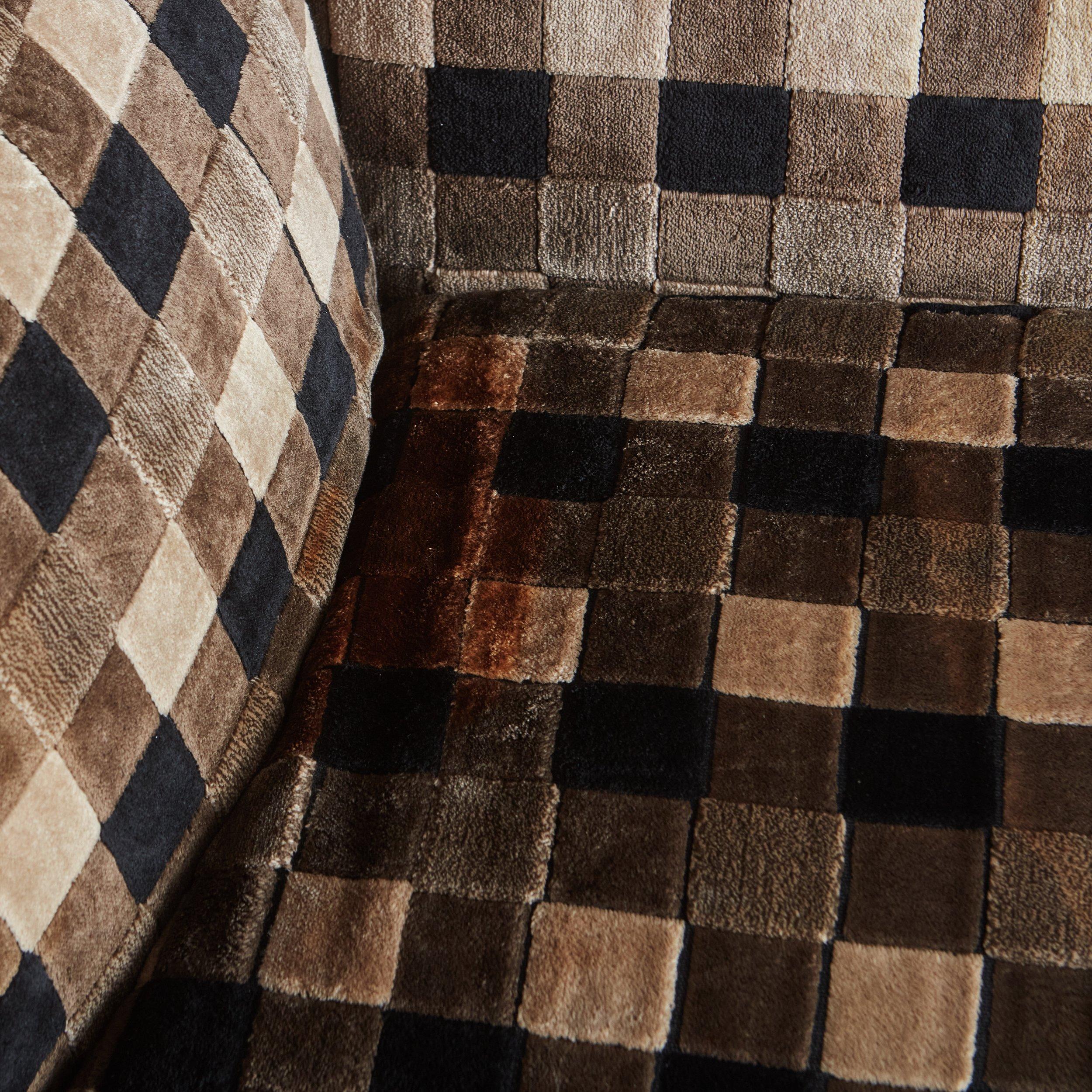 Le Bambole Sofa in Original Checkered Velvet by Mario Bellini for B&B Italia For Sale 2