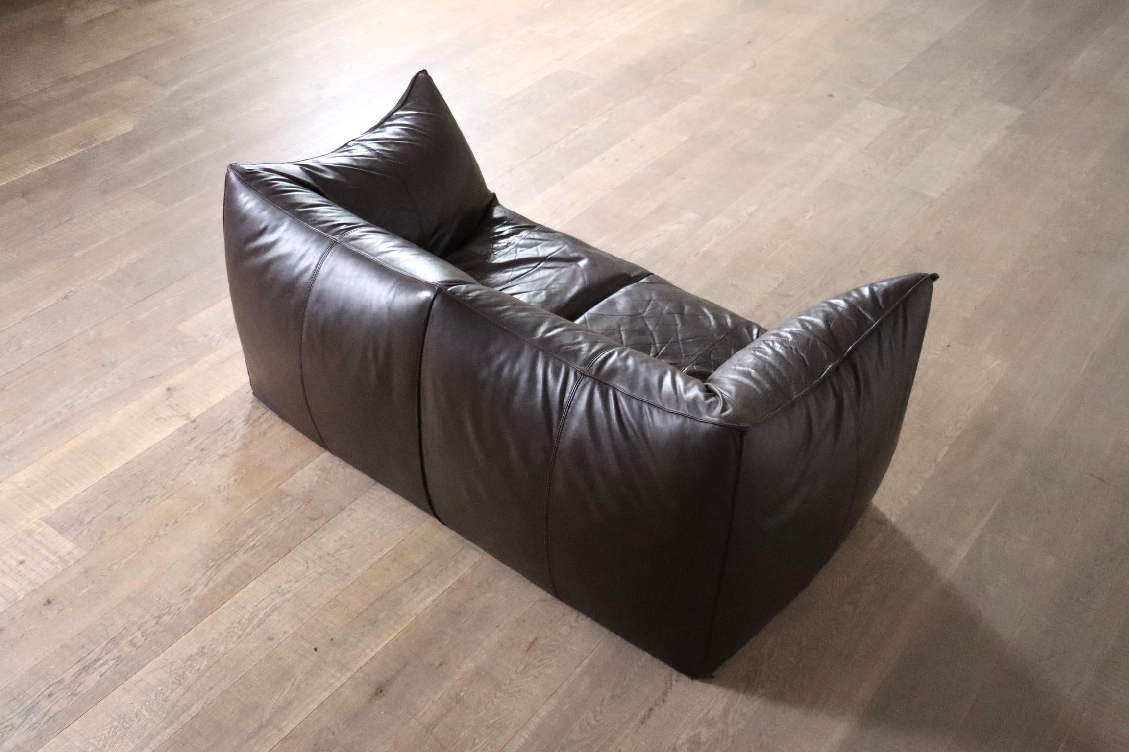 Le Bambole Sofa in Original-Leder von Mario Bellini für B&B Italia, 1970er Jahre im Angebot 5
