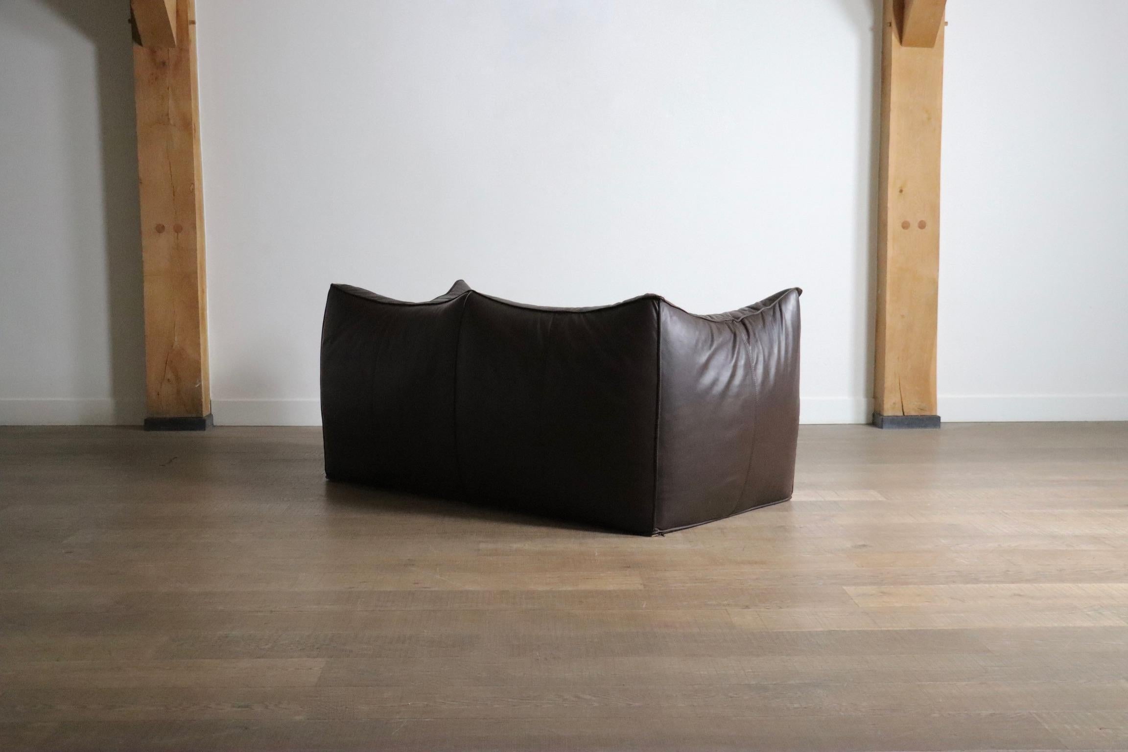 Le Bambole Sofa in Original-Leder von Mario Bellini für B&B Italia, 1970er Jahre im Angebot 3