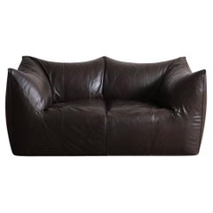 Vintage Le Bambole sofa in original leather By Mario Bellini For B&B Italia, 1970s