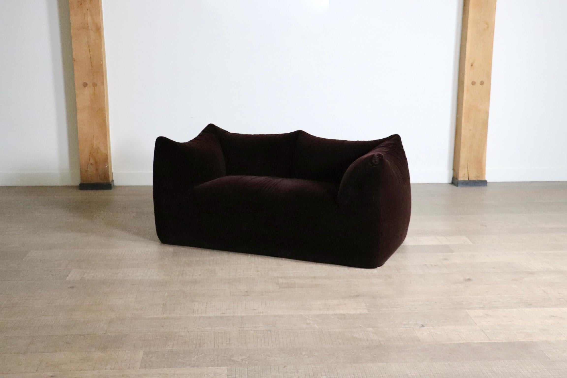Le Bambole Sofa In Original Mohair Velvet By Mario Bellini For B&B Italia, 1970s 2