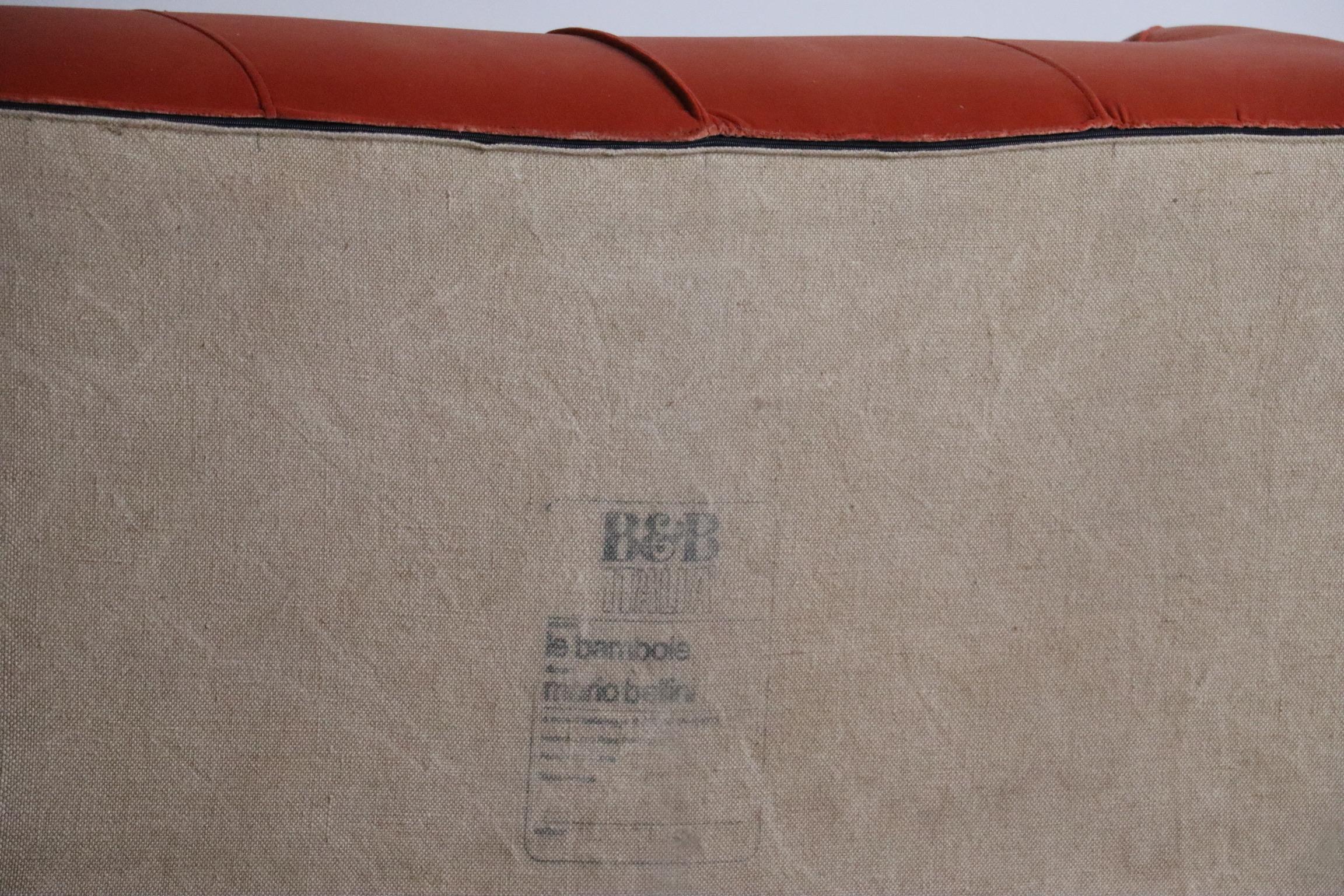 Sofá Le Bambole de terciopelo Por Mario Bellini Para B&B Italia, Década de 1970 en venta 5