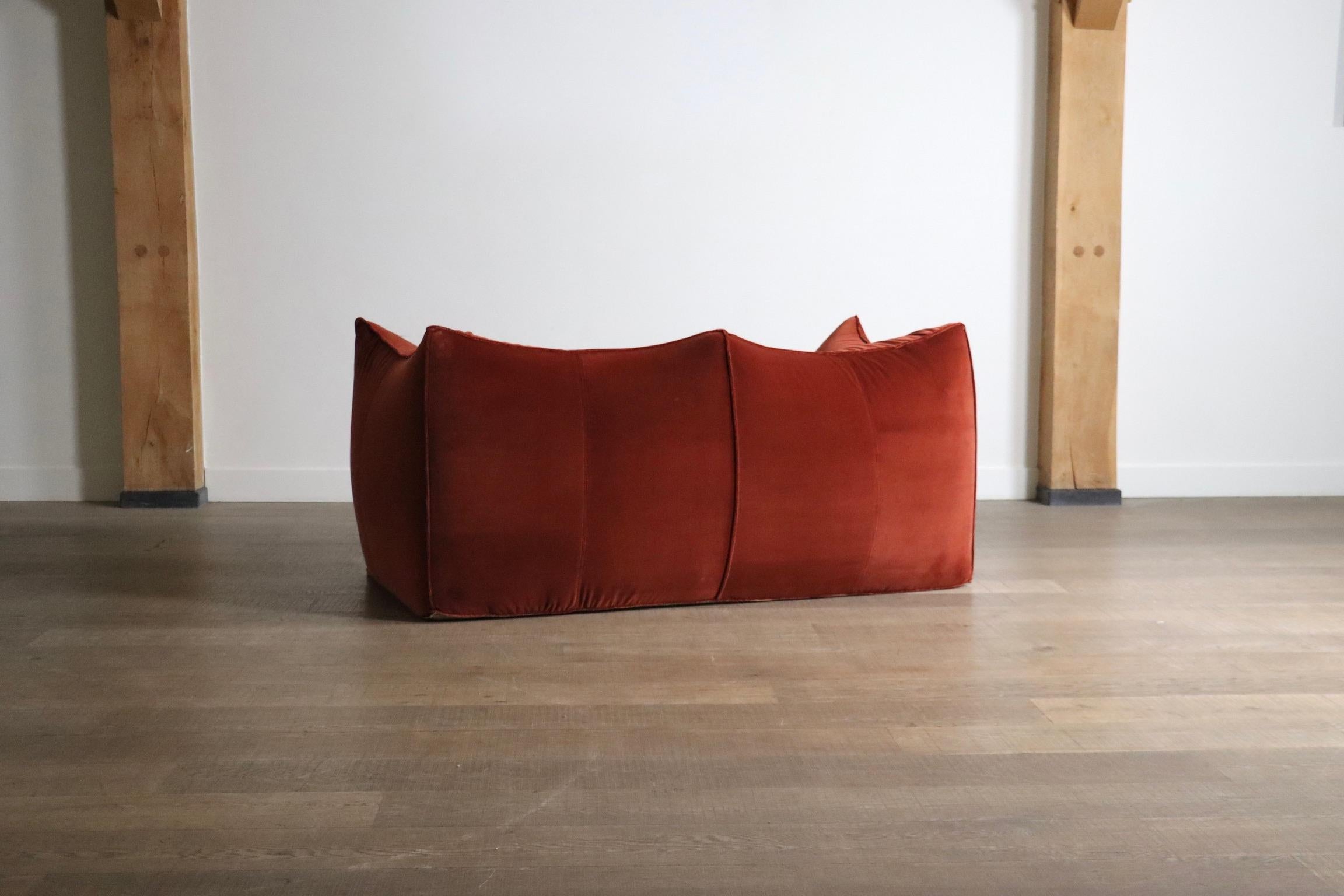Le Bambole Sofa aus Samt von Mario Bellini für B&B Italia, 1970er Jahre im Angebot 8
