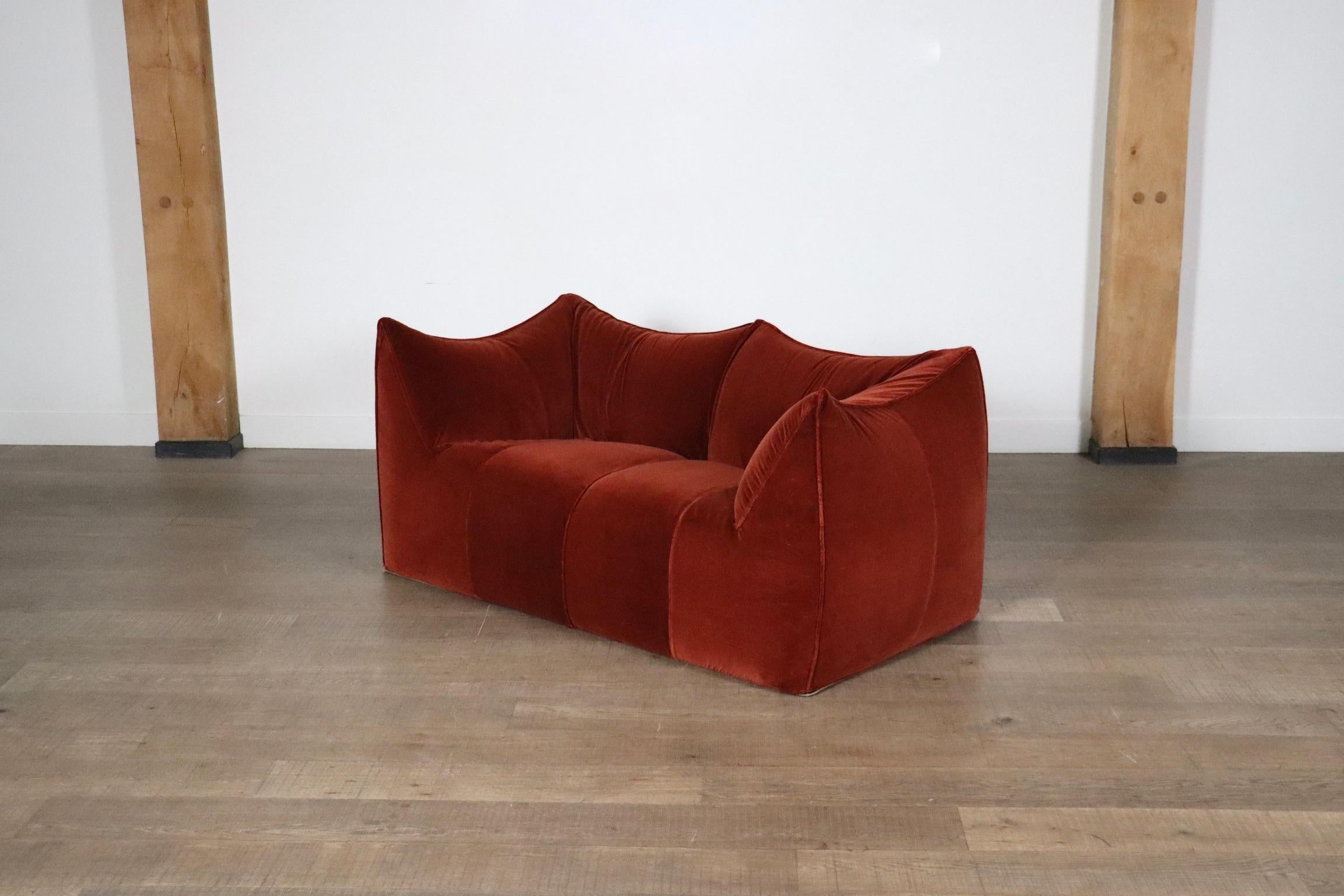 Le Bambole Sofa aus Samt von Mario Bellini für B&B Italia, 1970er Jahre im Angebot 9