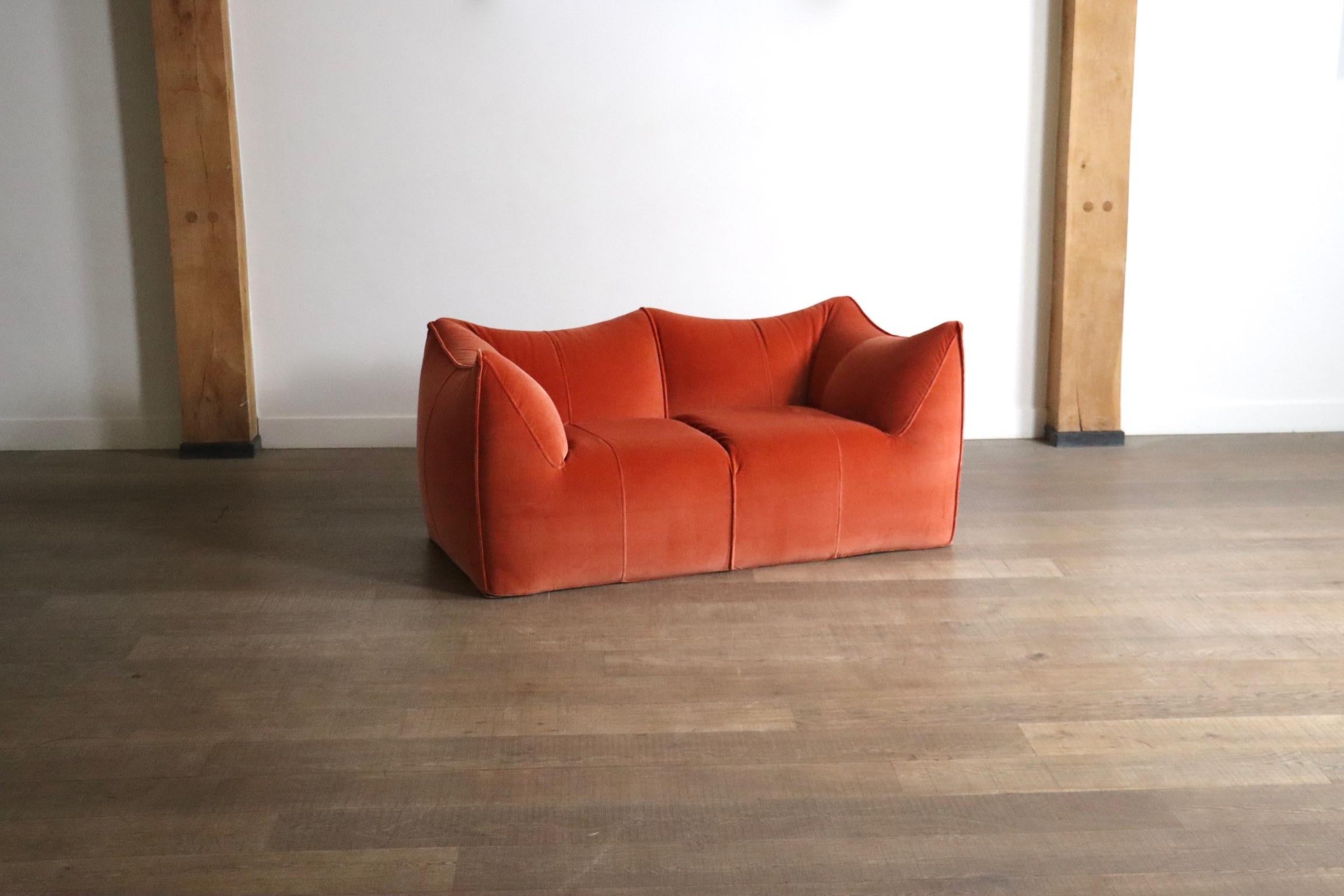 Sofá Le Bambole de terciopelo Por Mario Bellini Para B&B Italia, Década de 1970 finales del siglo XX en venta