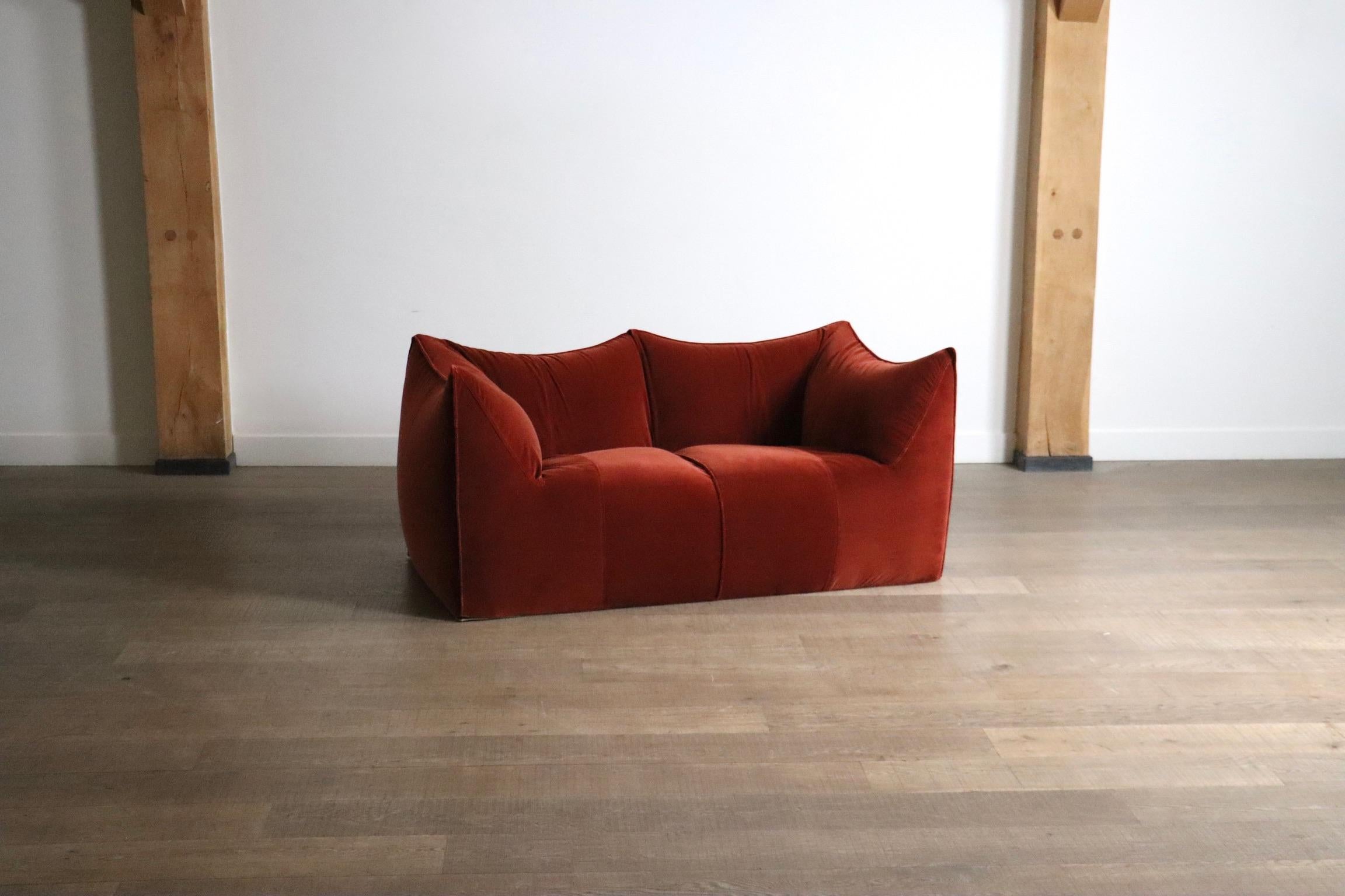 Le Bambole Sofa aus Samt von Mario Bellini für B&B Italia, 1970er Jahre im Angebot 2