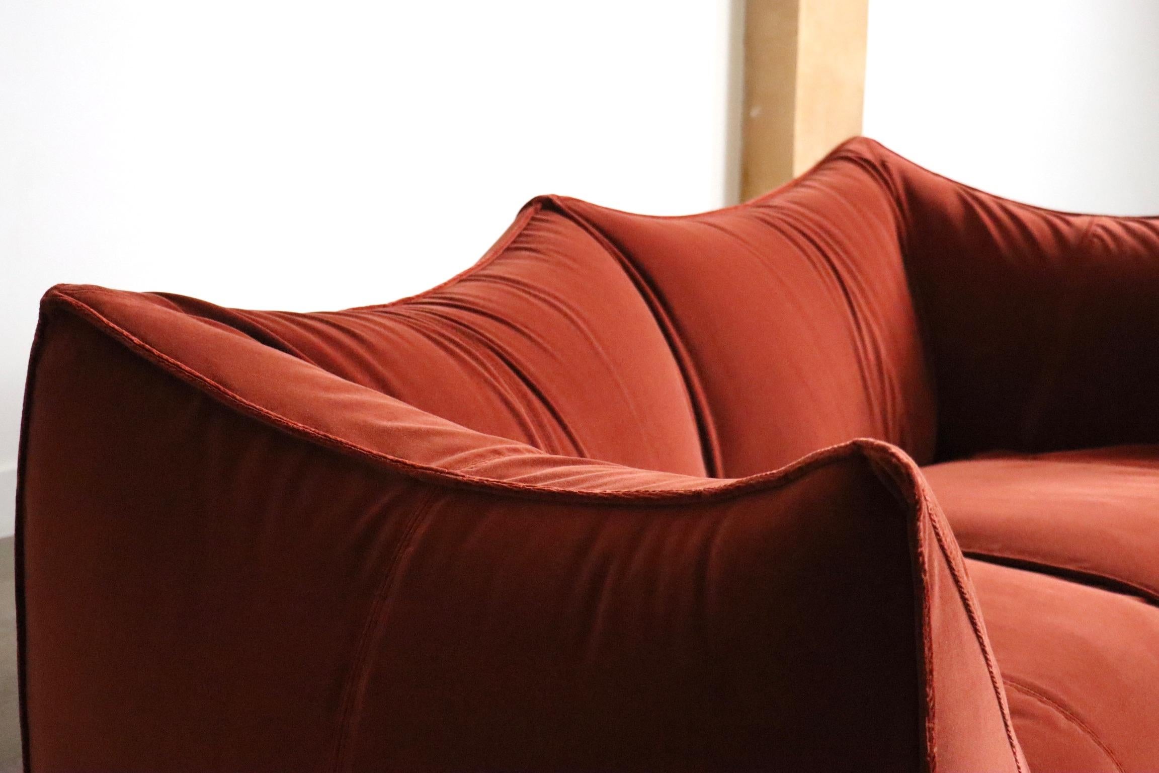 Le Bambole Sofa aus Samt von Mario Bellini für B&B Italia, 1970er Jahre im Angebot 3
