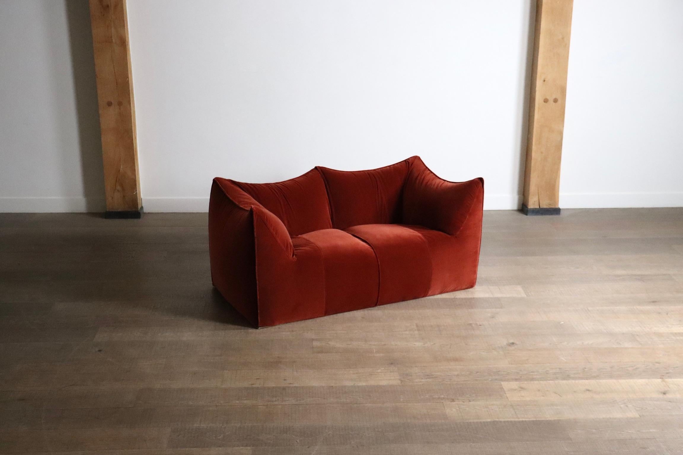 Le Bambole Sofa aus Samt von Mario Bellini für B&B Italia, 1970er Jahre im Angebot 4