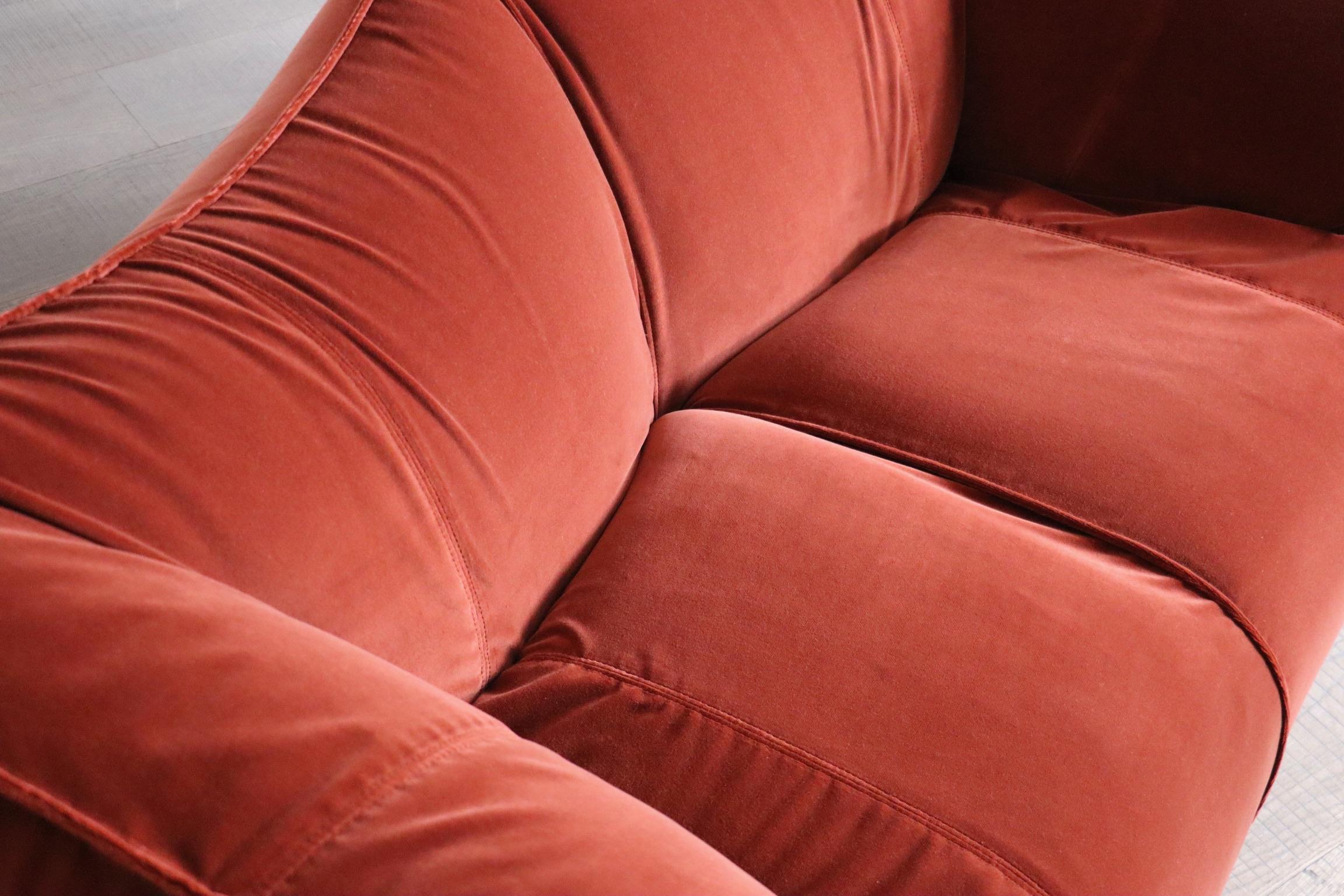 Le Bambole Sofa aus Samt von Mario Bellini für B&B Italia, 1970er Jahre im Angebot 5
