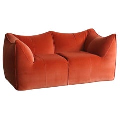 Vintage Le Bambole sofa in velvet By Mario Bellini For B&B Italia, 1970s