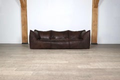 Le Bambole Three Seater Sofa In Buffalo Leather By Mario Bellini For B&B Italia