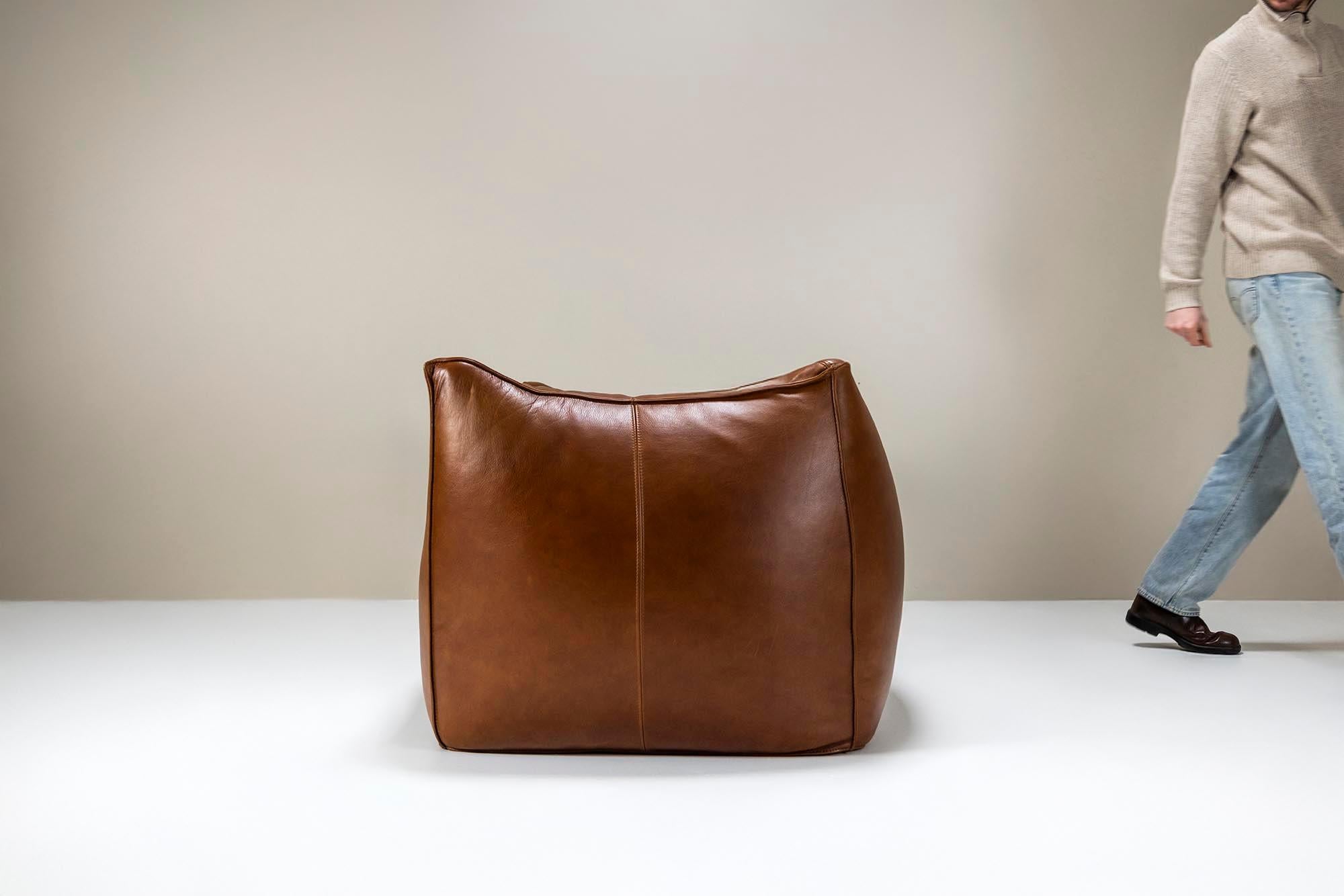 Zweisitzer-Sofa „Le Bambole“ aus neu gepolstertem Leder von Mario Bellini für B&B (Ende des 20. Jahrhunderts) im Angebot