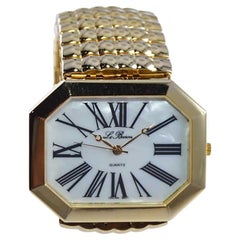 Le Baron Oversized Quartz Watch with Original Bracelet circa 1970's