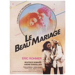 Vintage "Le Beau Mariage" 1982 French Grande Film Poster