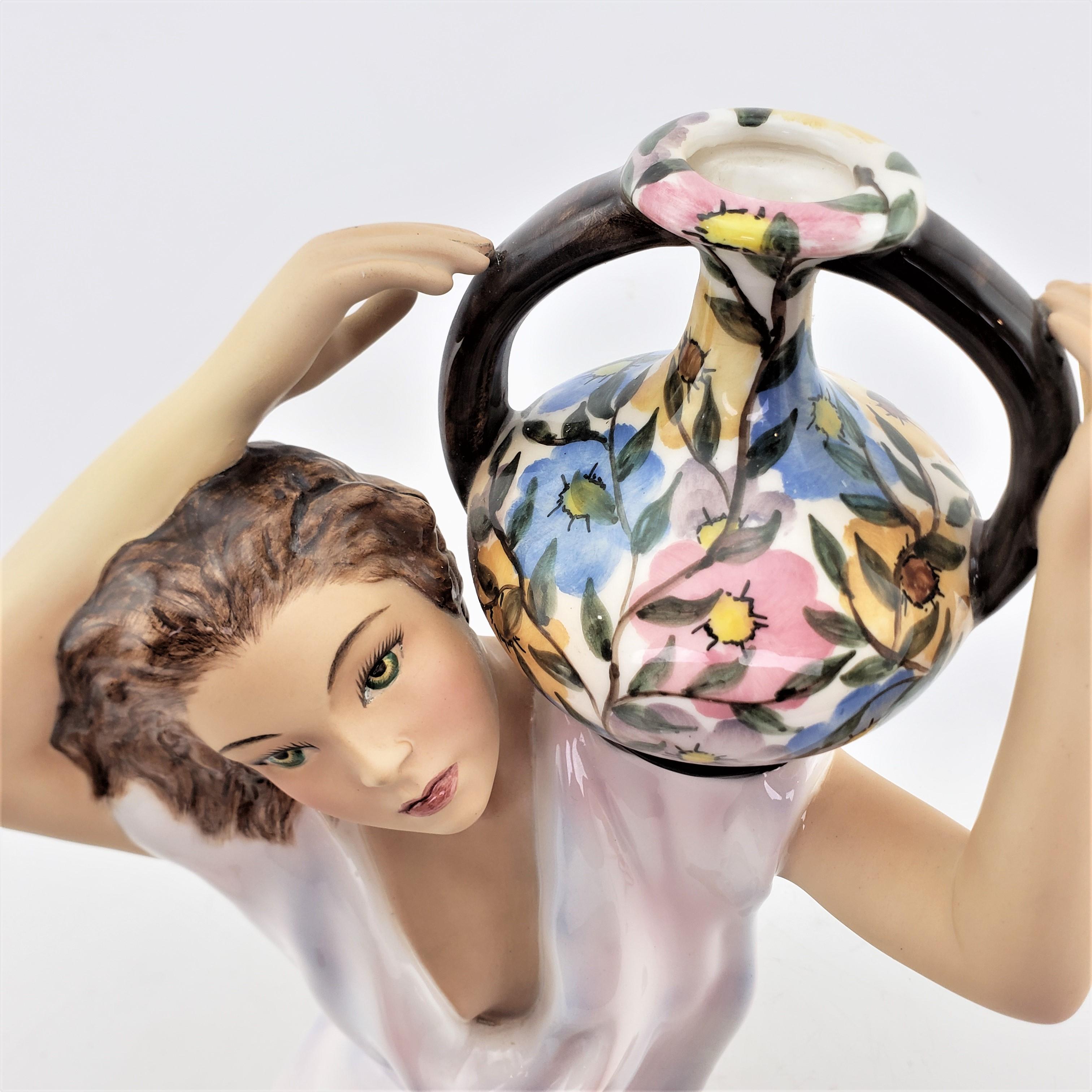 Le Bertetti Large Mid-Century Modern Torino Italy Ceramic Female Sculpture  For Sale 4