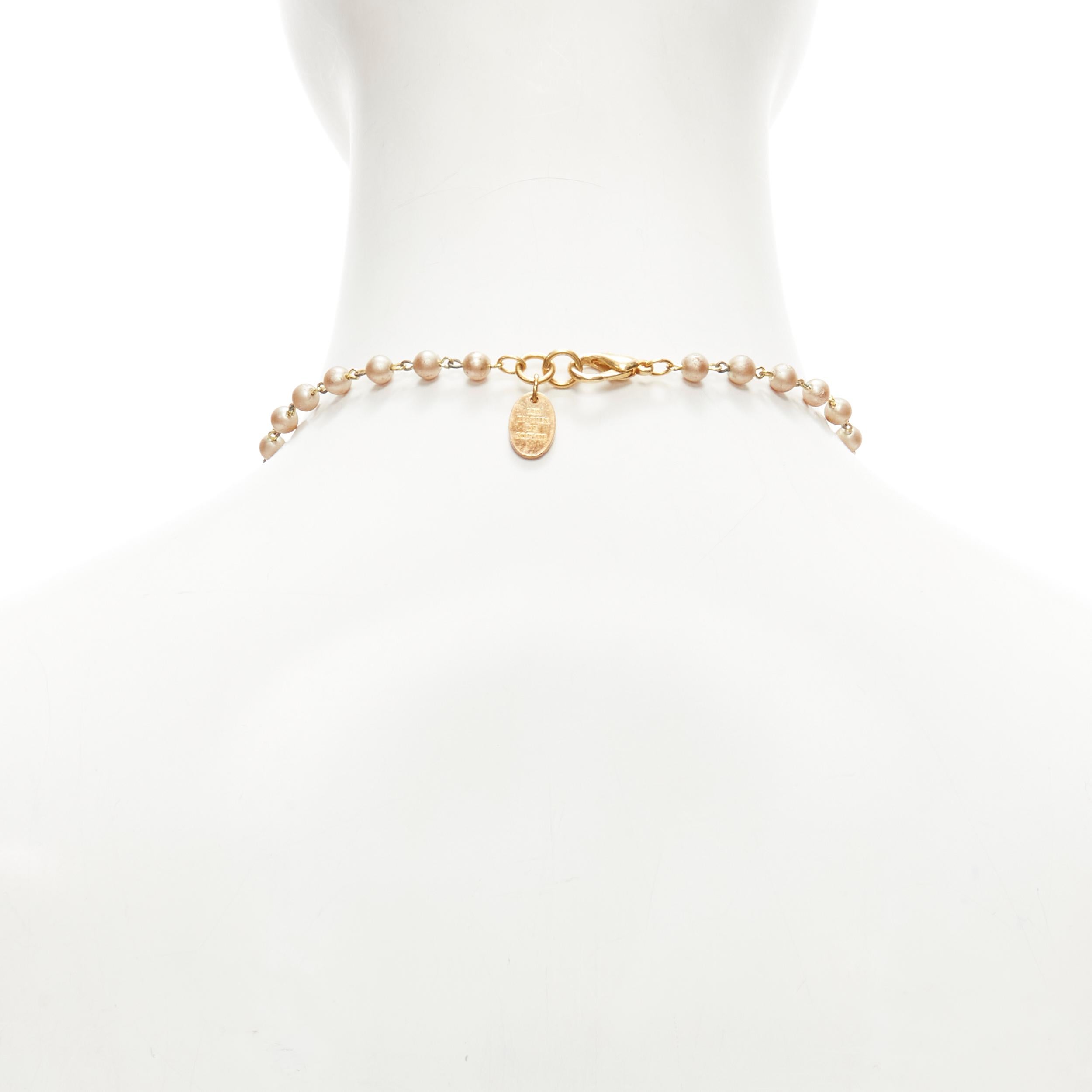 Donna LE BIJOUX DE SOPHIE collana di perle con statua aborigena in cristallo nero in vendita