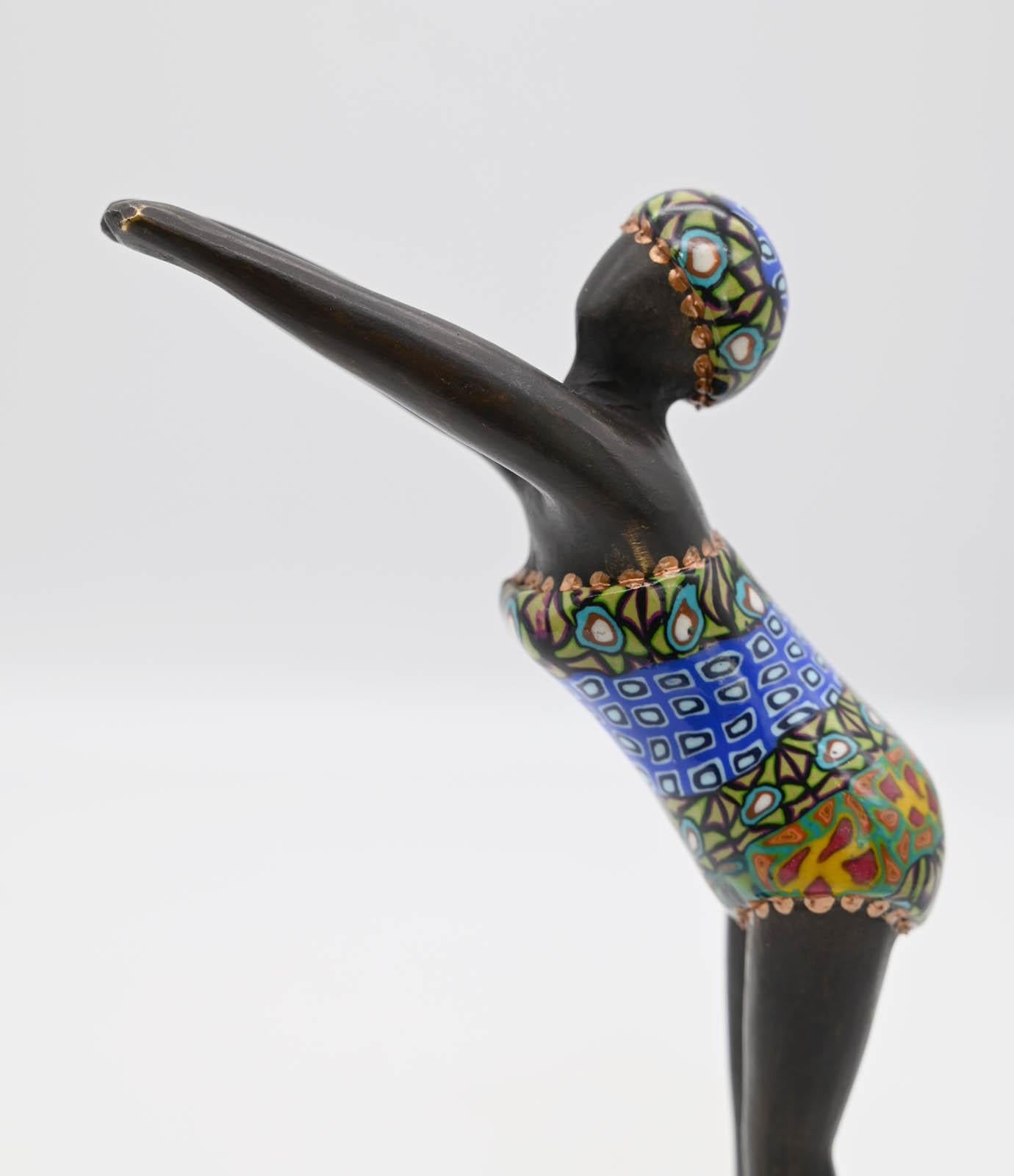 Original bronze and Millefiori
Unique piece
Height: 19 cm, 7,48 in 
 Width: 11 cm, 4,33 in
Signed on the base.

Work sold with invoice and certificate of authenticity
Fast shipping in a secure box with insurance.

Yannick LE BLOAS (born in