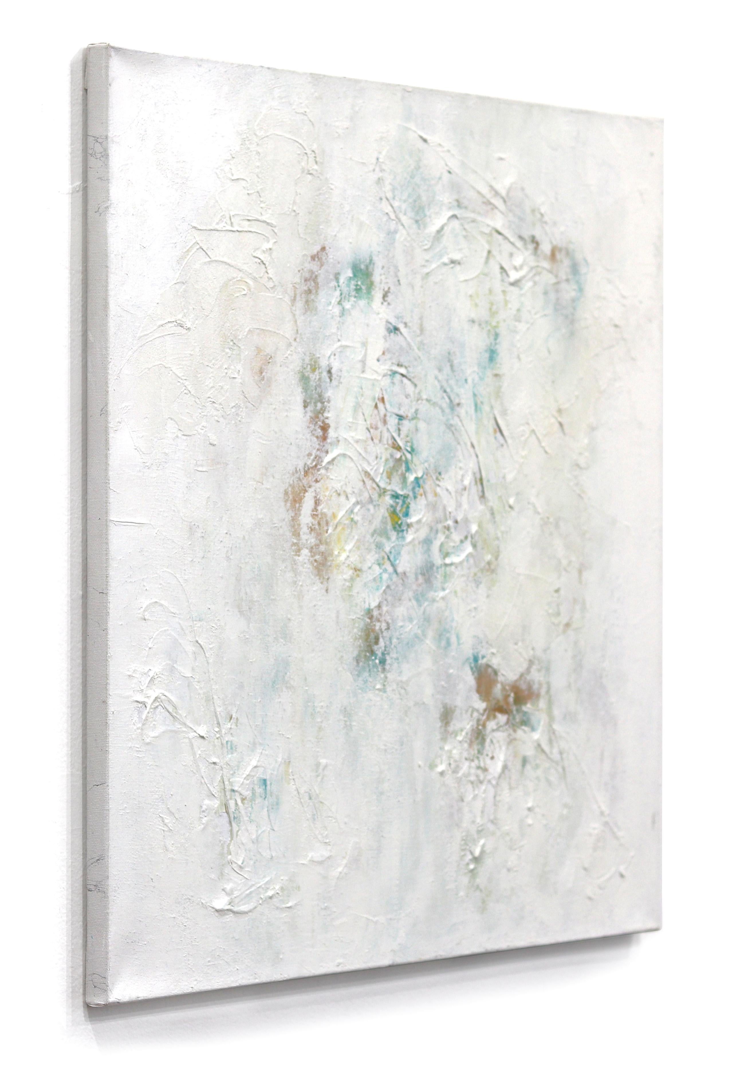 Cavo - Pittura astratta contemporanea su tela con texture minimalista - Abstract Painting Grigio di LE BohemianMuse