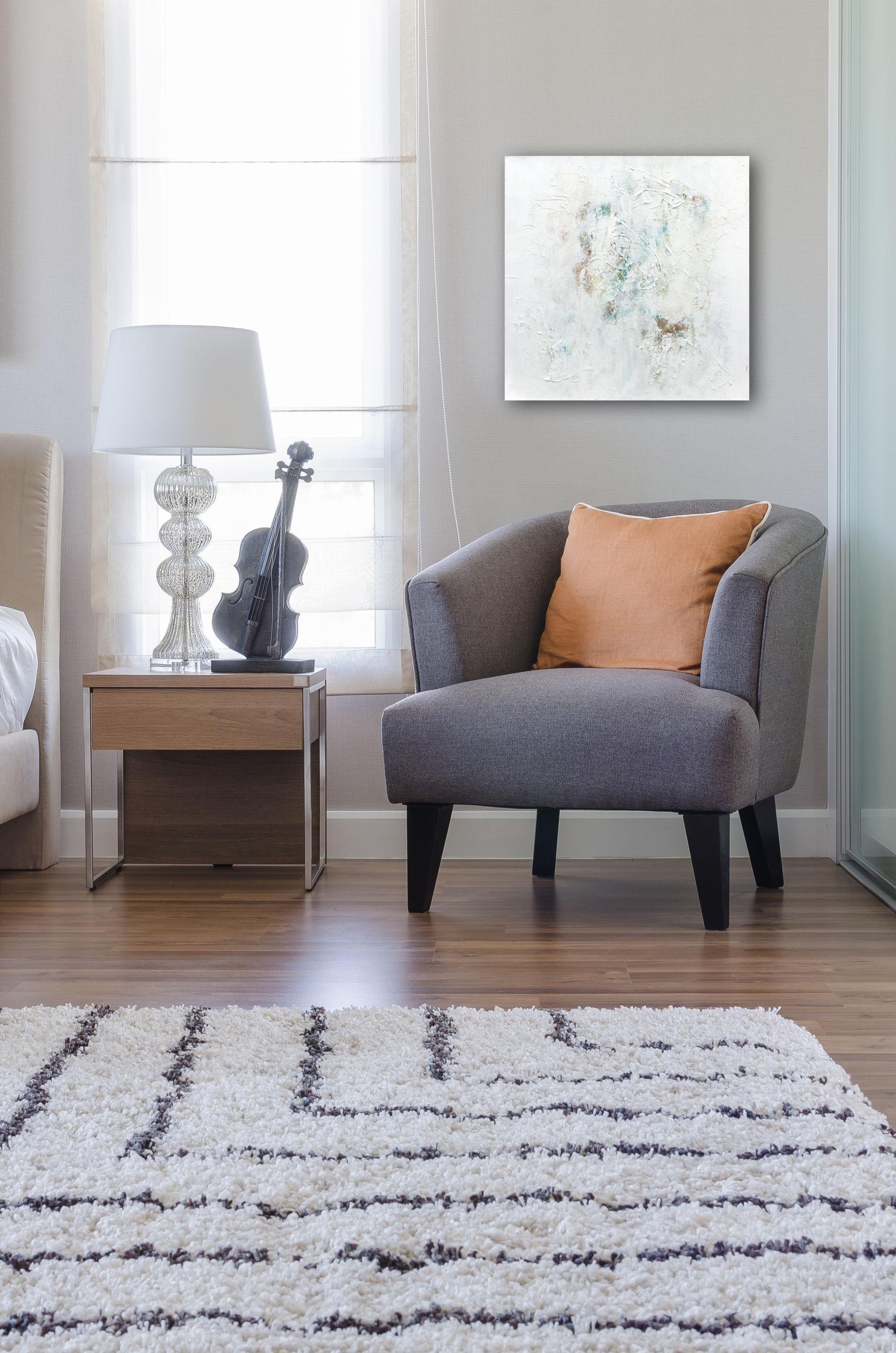 Cavo - Pittura astratta contemporanea su tela con texture minimalista in vendita 1