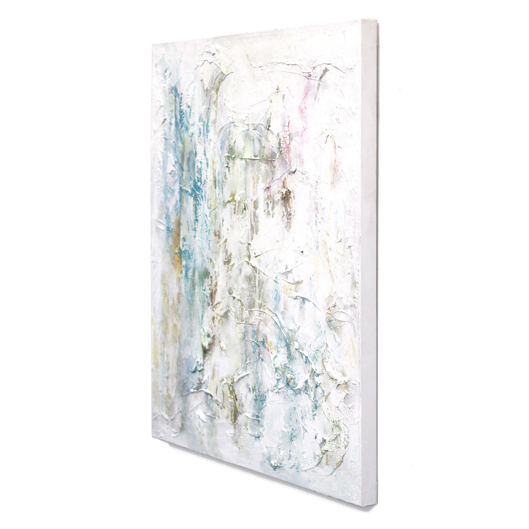 Defy - Original Textural Contemporary Abstract Minimalist Gemälde auf Leinwand im Angebot 1