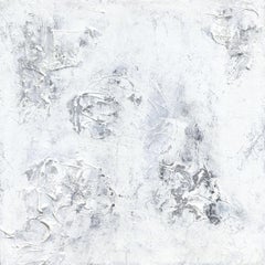 Inflamer - Textural Minimalist White Layered Painting on Canvas