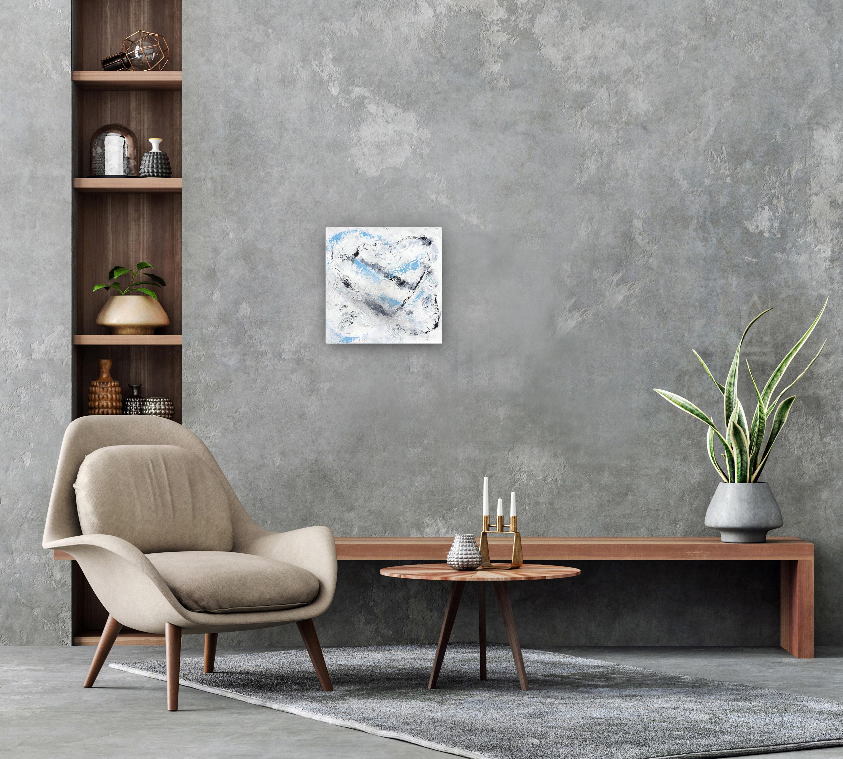 Refuser - Pittura astratta contemporanea su tela con texture minimalista in vendita 3