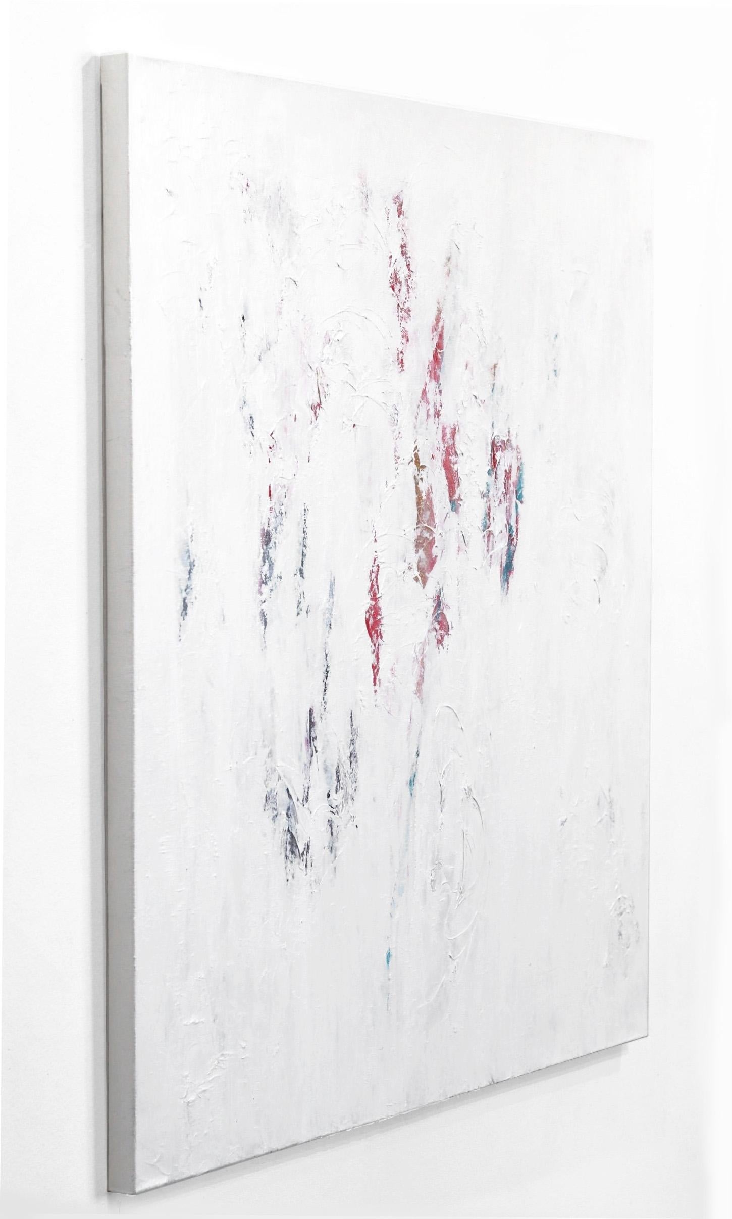 Reverie - Pittura astratta originale con texture a strati bianchi, contemporanea e minimale in vendita 1