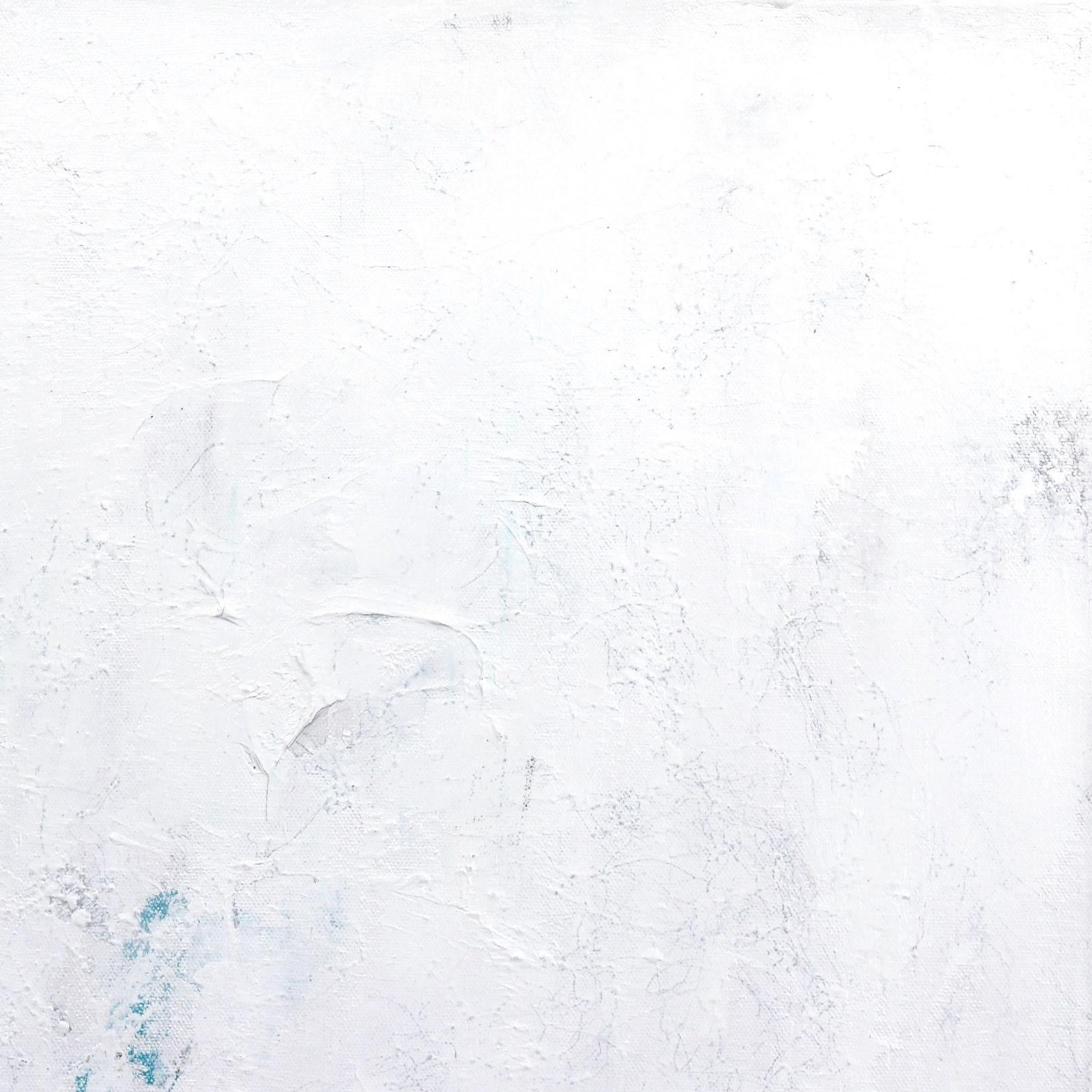 Reverie - Pittura astratta originale con texture a strati bianchi, contemporanea e minimale in vendita 2