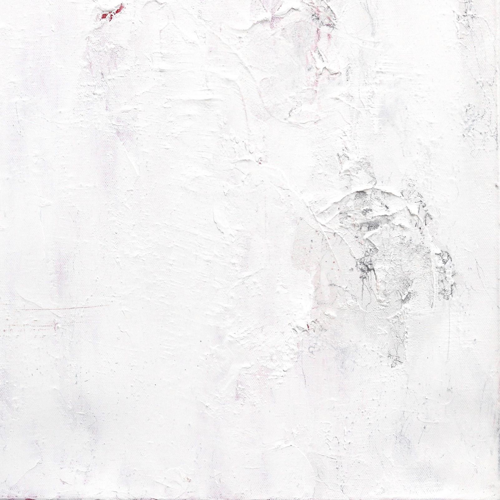 Reverie - Pittura astratta originale con texture a strati bianchi, contemporanea e minimale in vendita 5