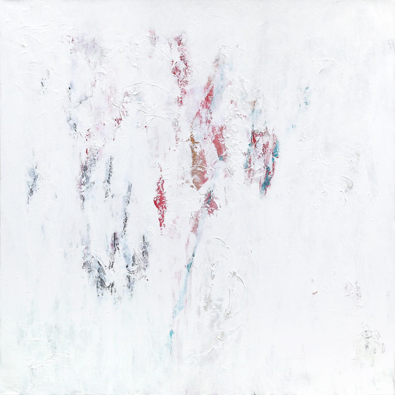 Reverie - Pittura astratta originale con texture a strati bianchi, contemporanea e minimale - Mixed Media Art di LE BohemianMuse