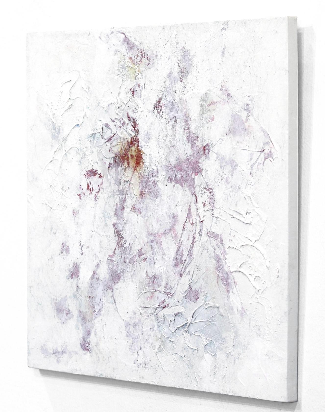 Sell Out - Textural Contemporary Abstract Minimalist White Painting on Canvas For Sale 1