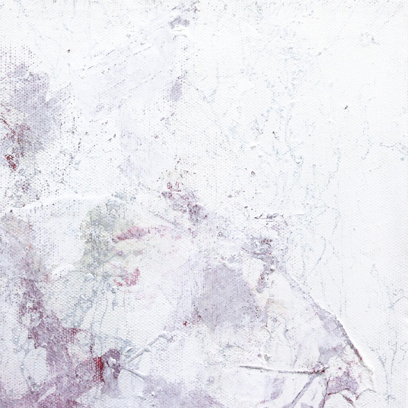 Sell Out - Textural Contemporary Abstract Minimalist White Painting on Canvas For Sale 2
