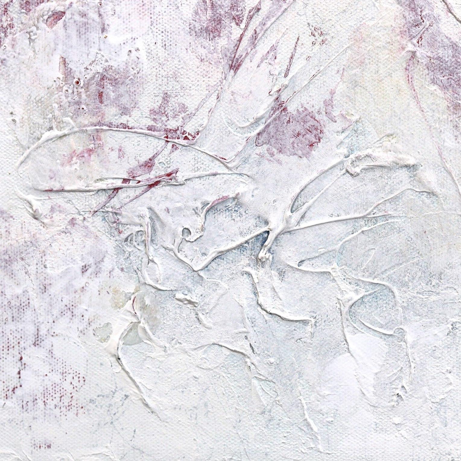 Sell Out - Textural Contemporary Abstract Minimalist White Painting on Canvas For Sale 5