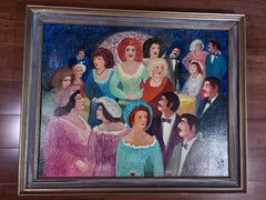 Le Cage Au Folle Unique Painting Self Taught Folk Artist Gloria Laposka 1987